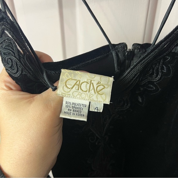 Vintage 90's Y2K Caché Velvet Maxi Slip Dress - Picture 5 of 14